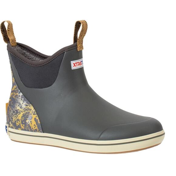 Xtratuf Mens 6in Ankle Deck Boots Trolling Waterproof Gray Size 7 Pull On - Picture 1 of 5